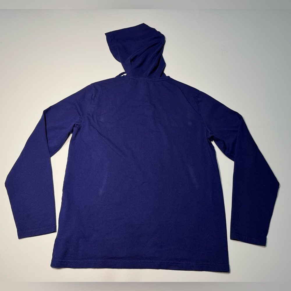 Polo Ralph Lauren Hoodie Men S Dark Blue Pullover Jersey Lightweight TShirt Pony - Picture 6 of 8